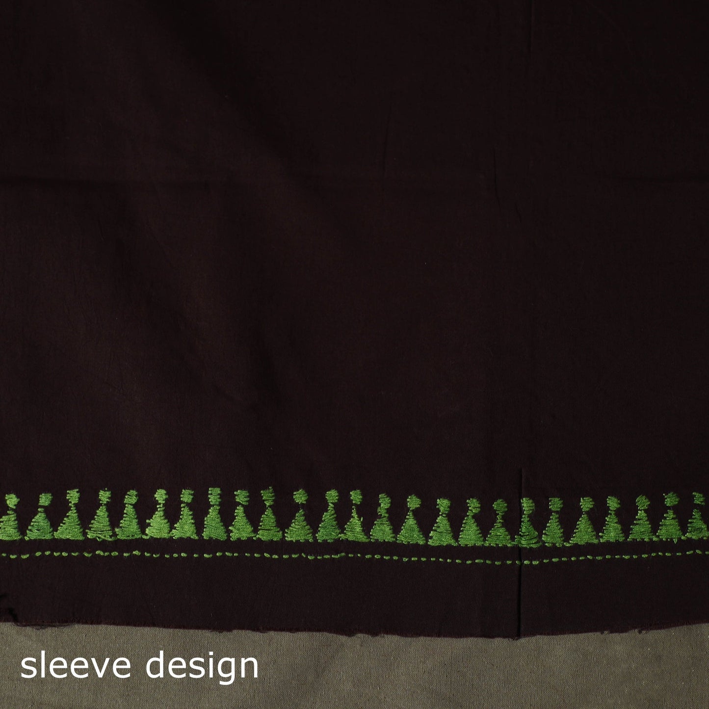 Bengal kantha hand embroidered cotton unstitched kurta