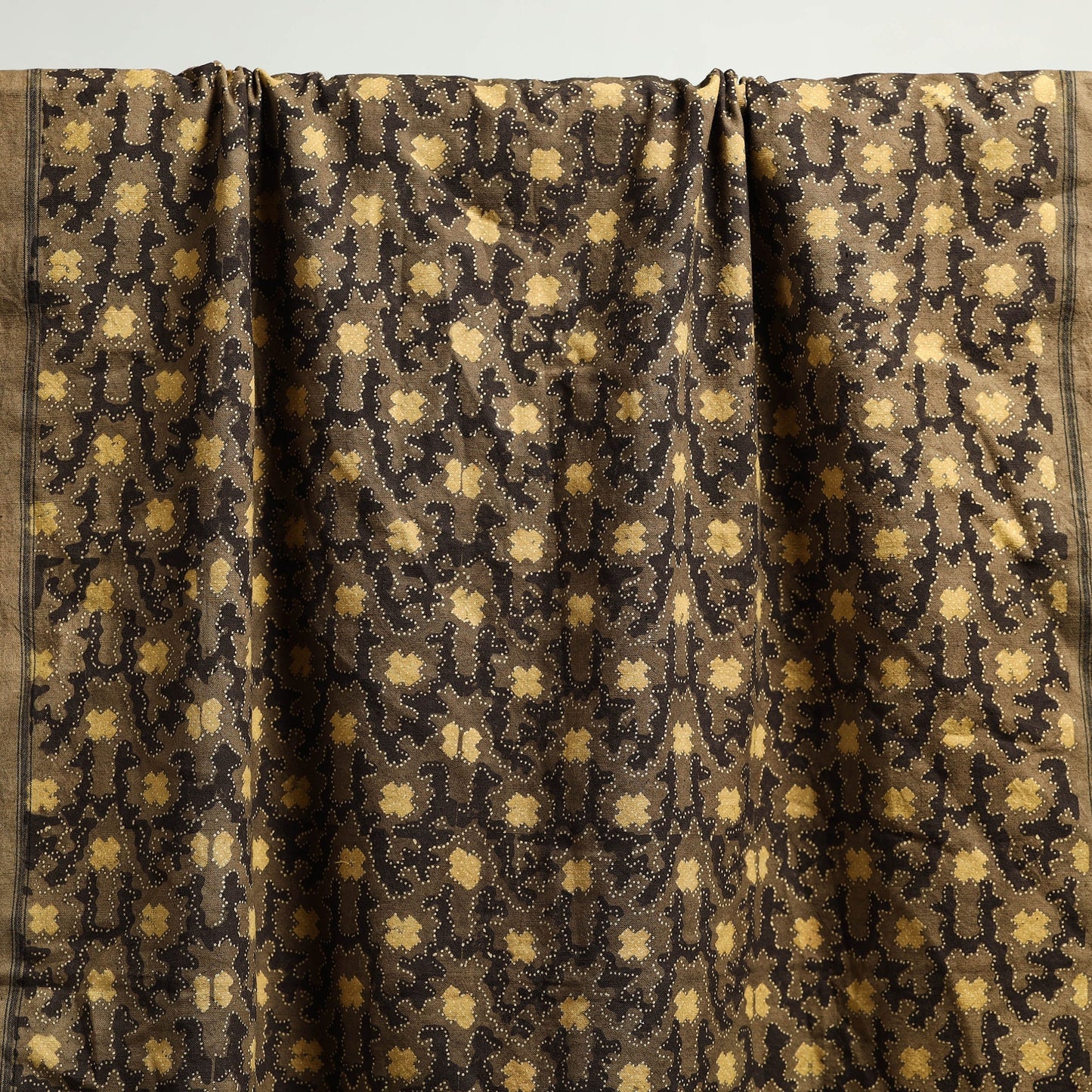 Brown Block Print Cotton Ajrakh Handloom Towel
