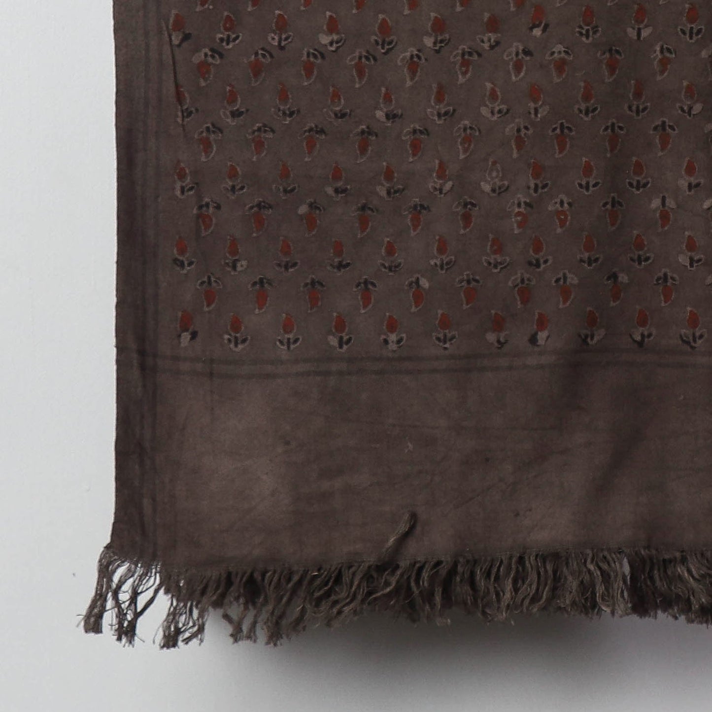 Brown Block Print Cotton Ajrakh Handloom Towel