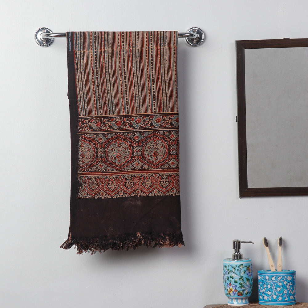 Block Print Cotton Ajrakh Handloom Towel