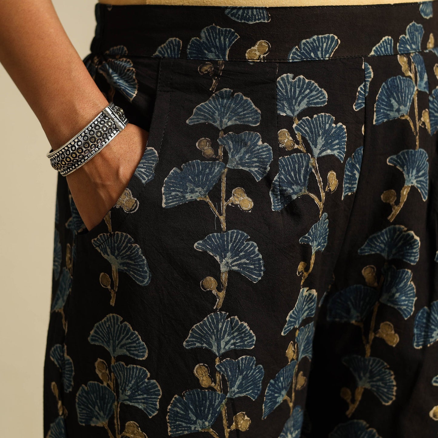 Buy Block Print Cotton Ajrakh Palazzo