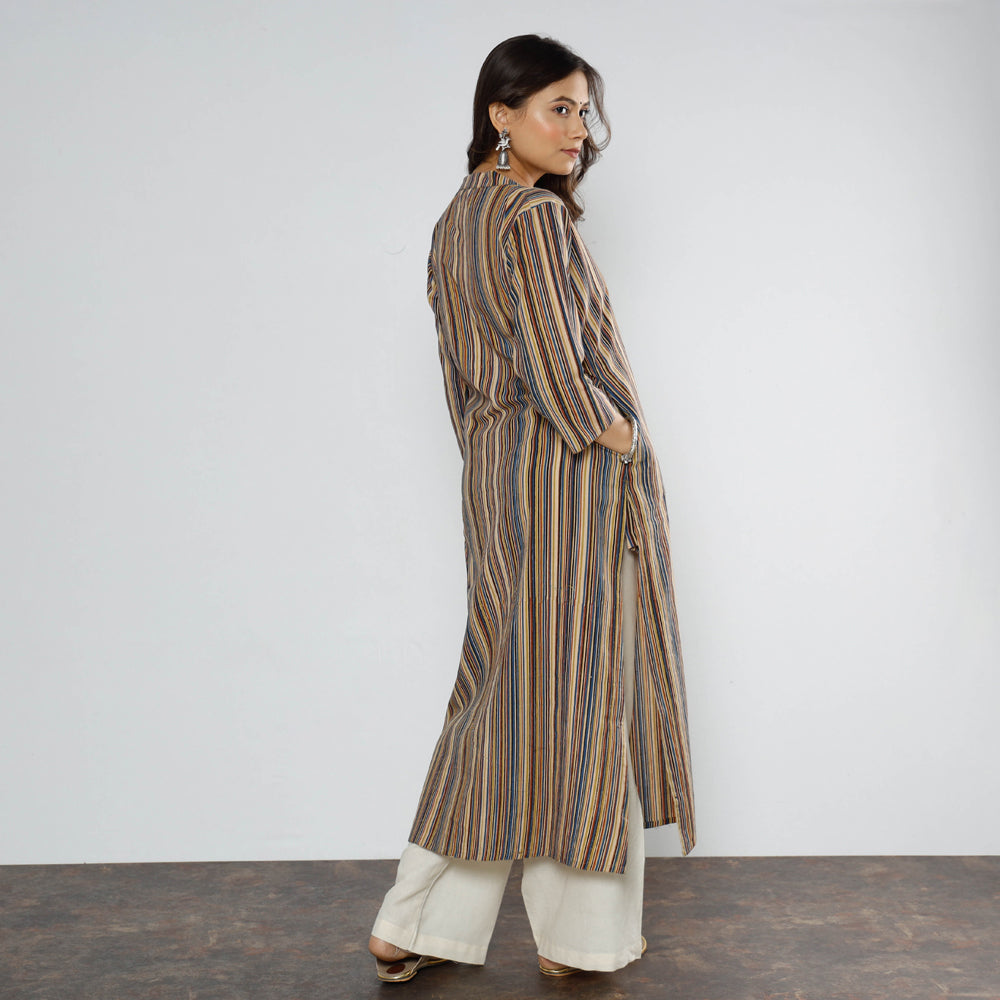 Block Print Cotton Kalamkari Kurta For Women