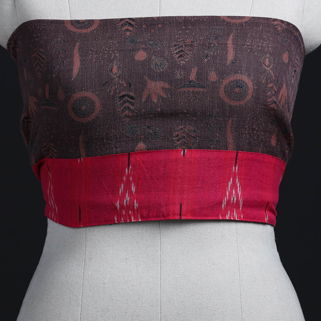 Brown - woollen blouse piece 59 - handcrafted