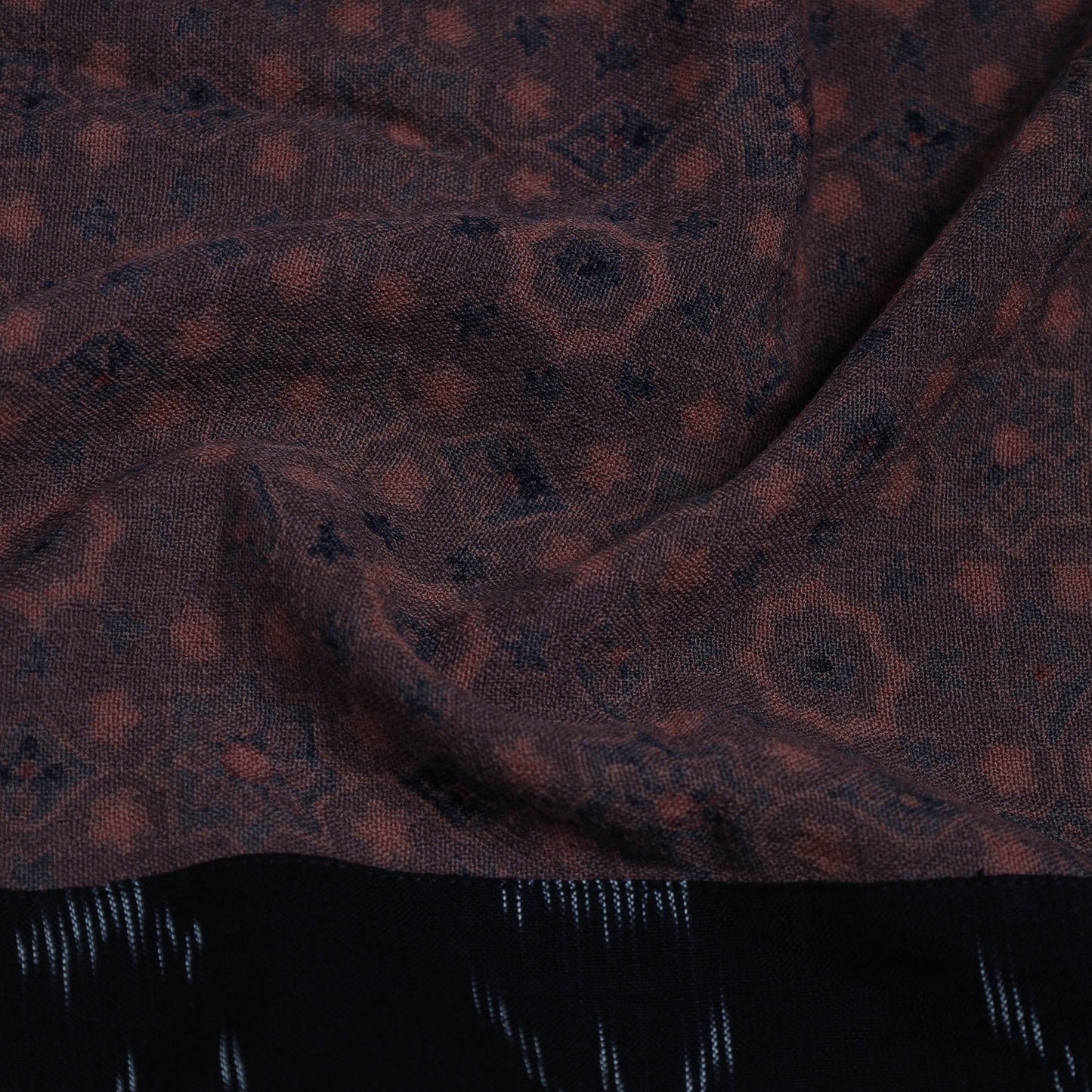 Brown - woollen blouse piece 62 - handcrafted