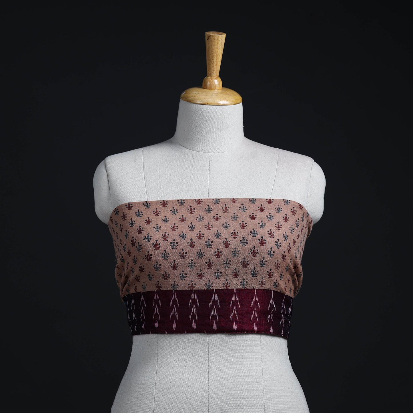 Brown - woollen blouse piece 66 - handcrafted