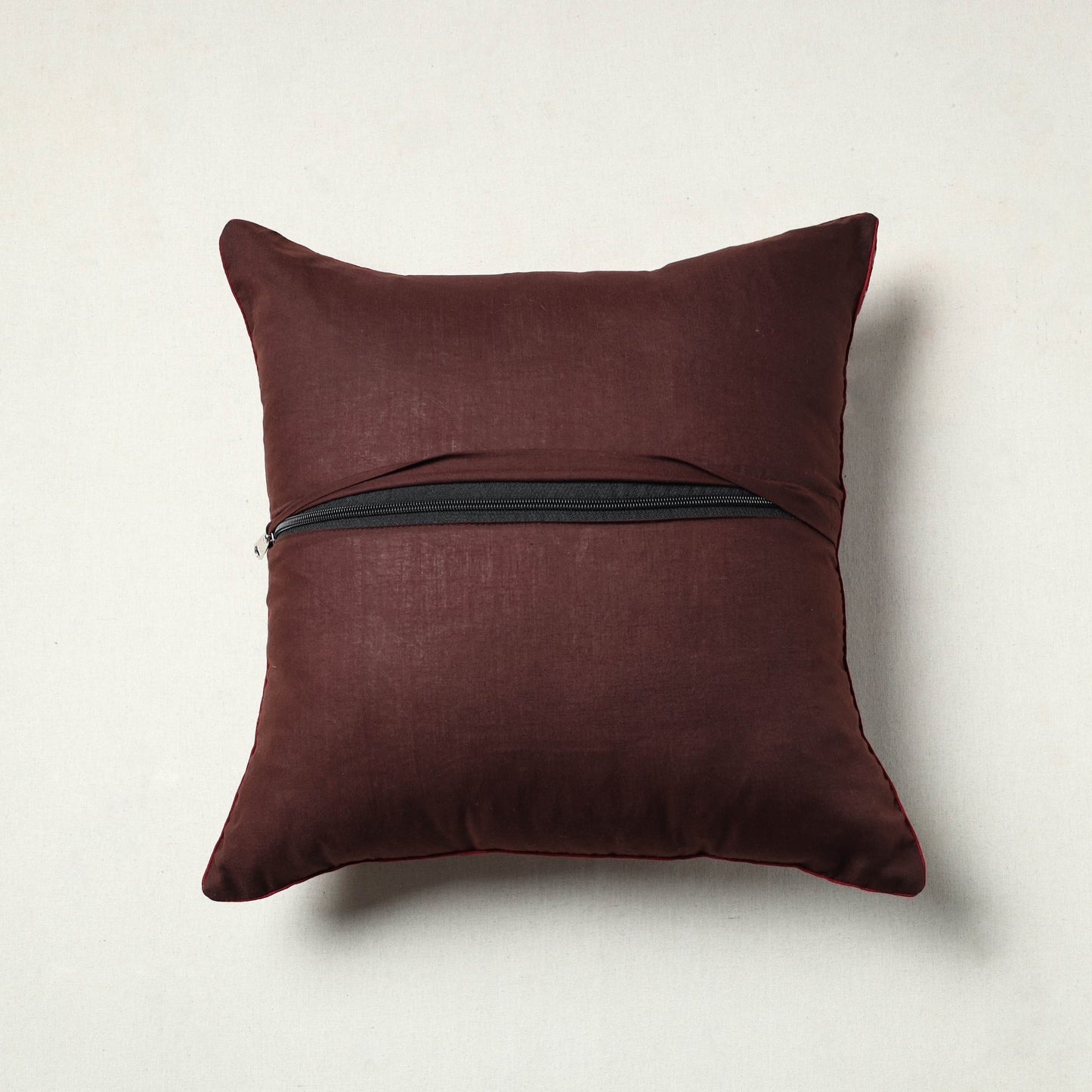 Authentic Brown Ajrakh Cushion Cover