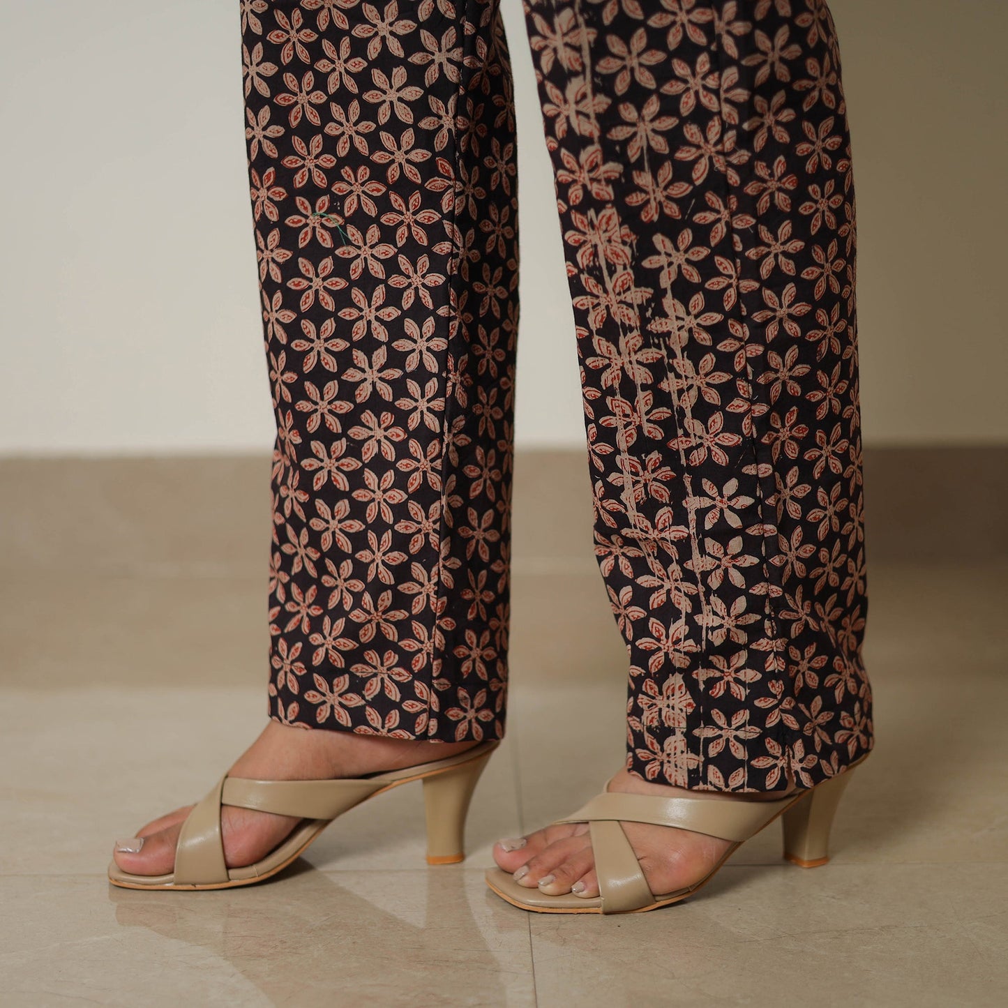 Brown Block Print Cotton Bagru Co-Ord Set