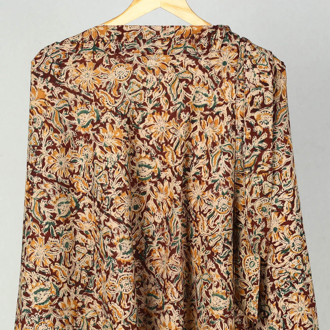 Block Printed Cotton Wrap Around kalamkari Skirt