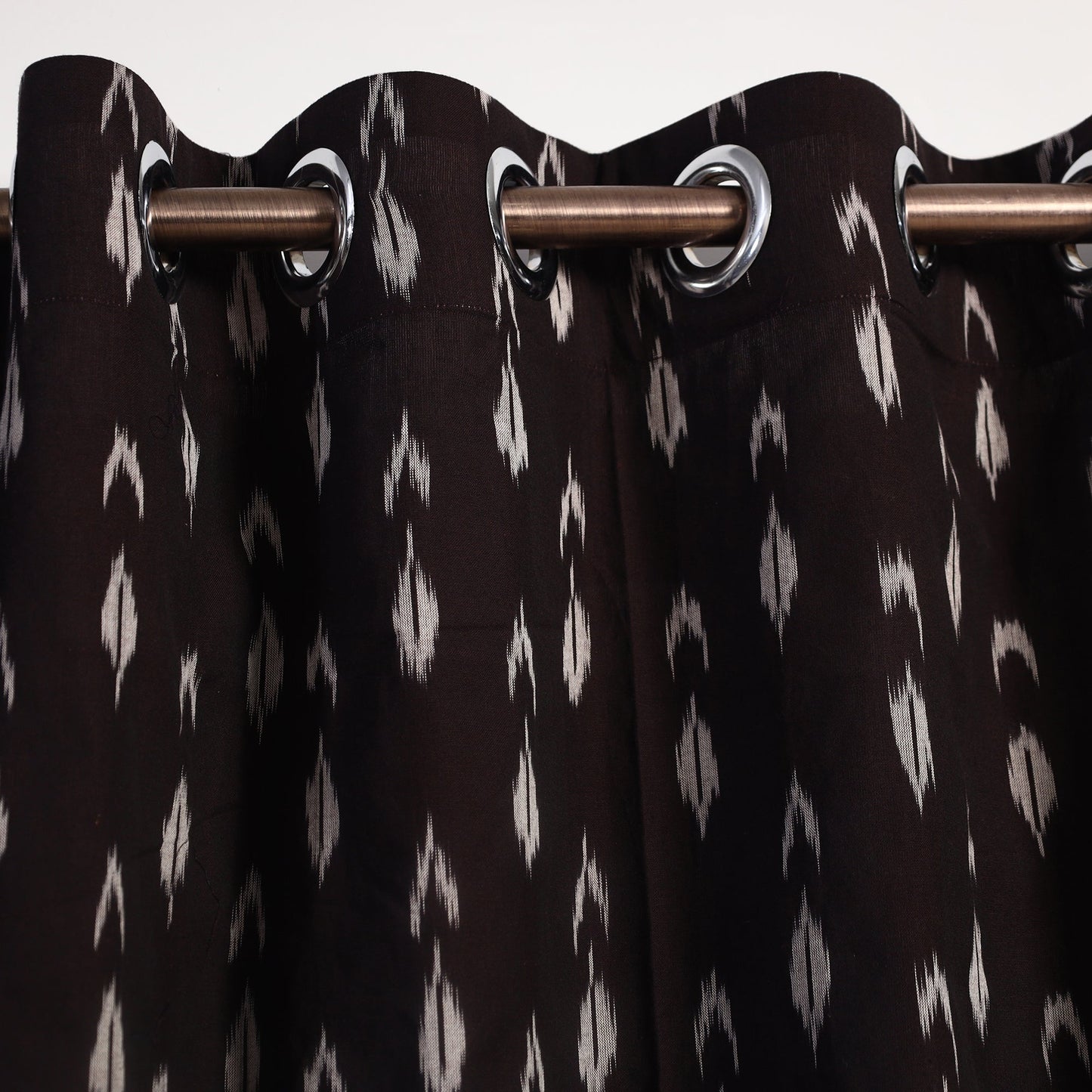 Buy Cotton Door Brown Pochampally Ikat Curtain