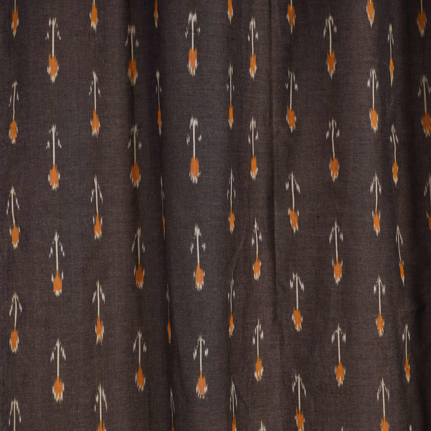 Brown - cotton door pochampally ikat curtain (7 x 3 feet)