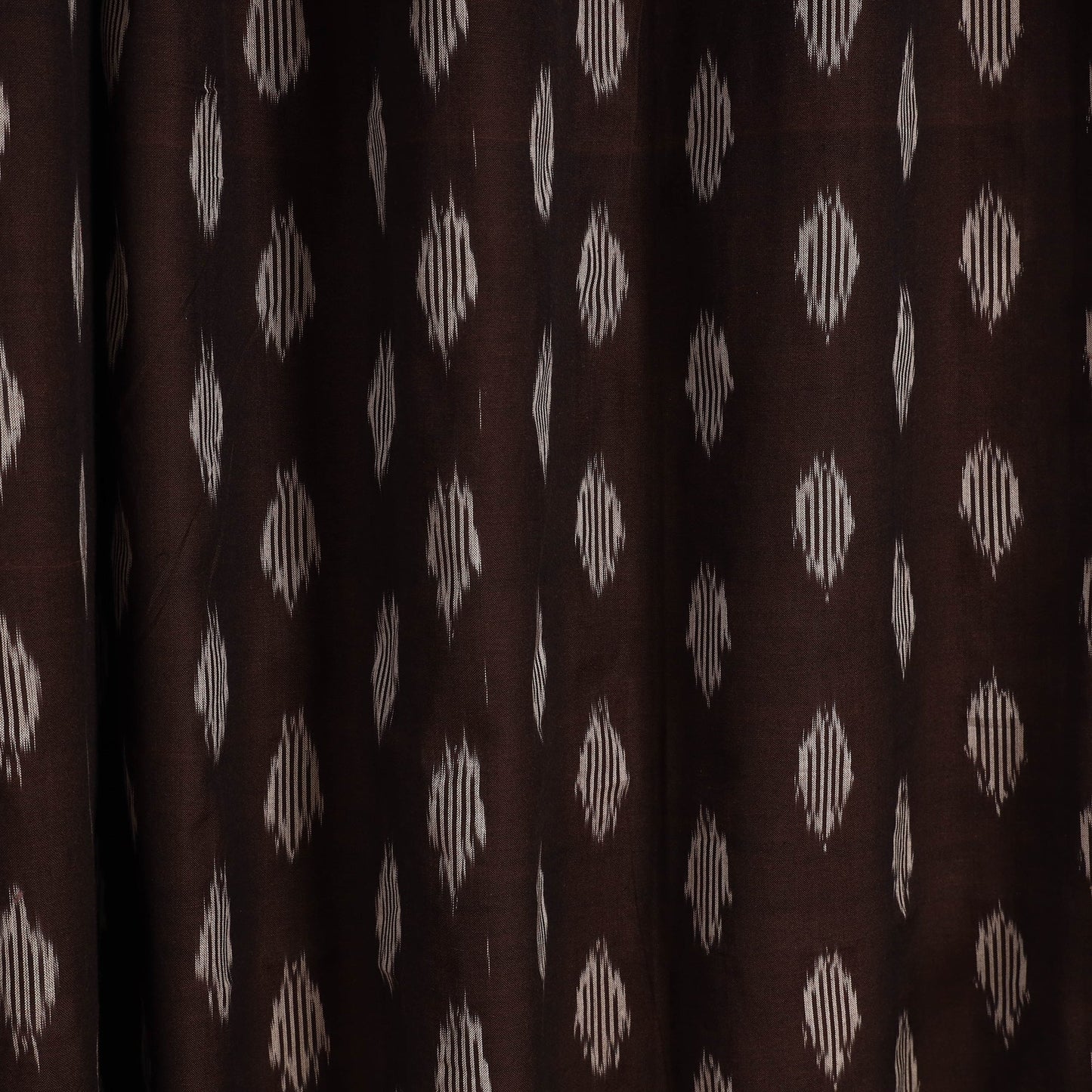 Brown - cotton door pochampally ikat curtain (7 x 3 feet)