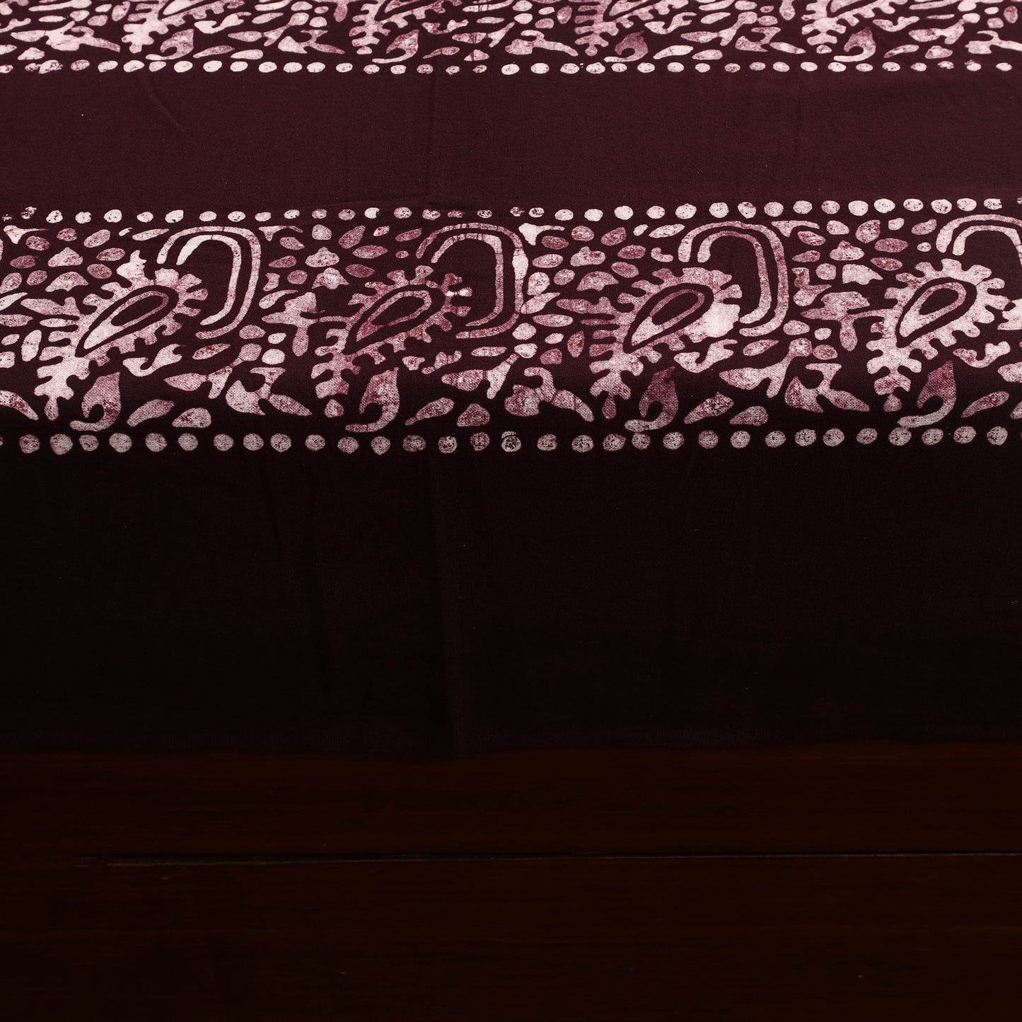 Buy Brown Cotton Double Hand Batik Print Bed Sheet Set