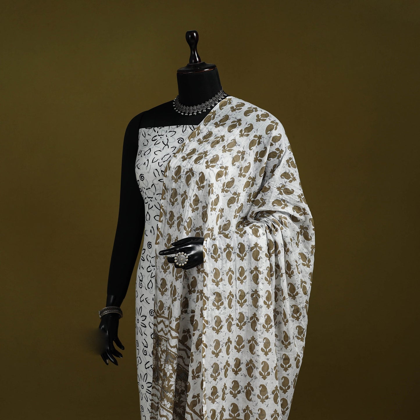 Cotton jaipur printed dupatta 103 - handcrafted