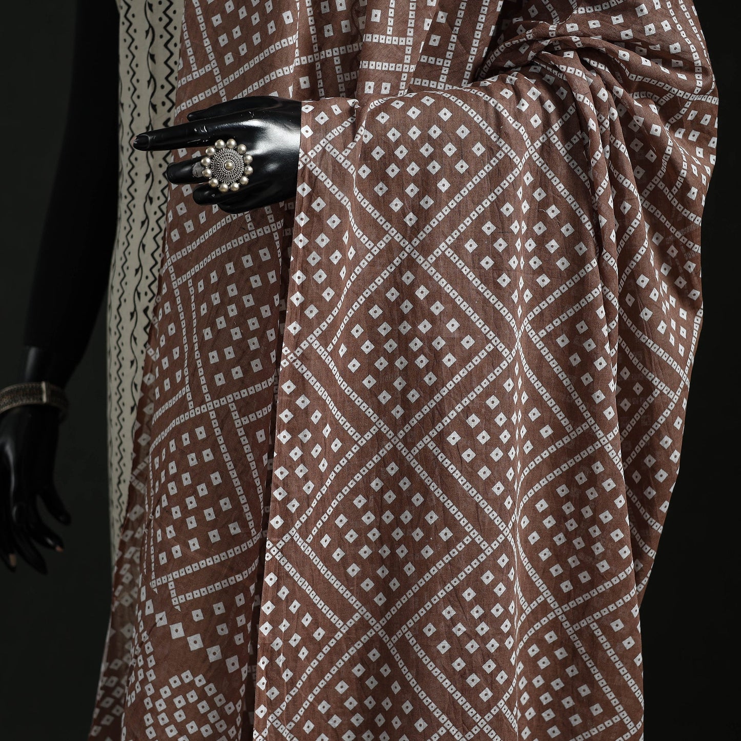 Cotton jaipur printed dupatta 23 - handcrafted
