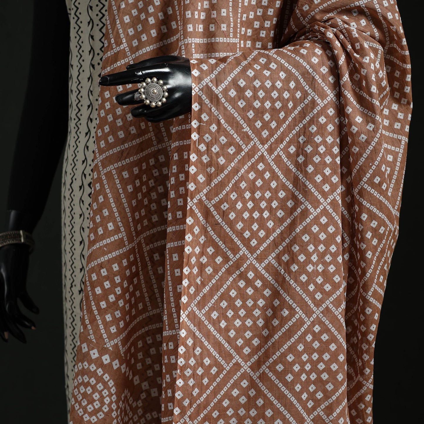 Cotton jaipur printed dupatta 29 - handcrafted