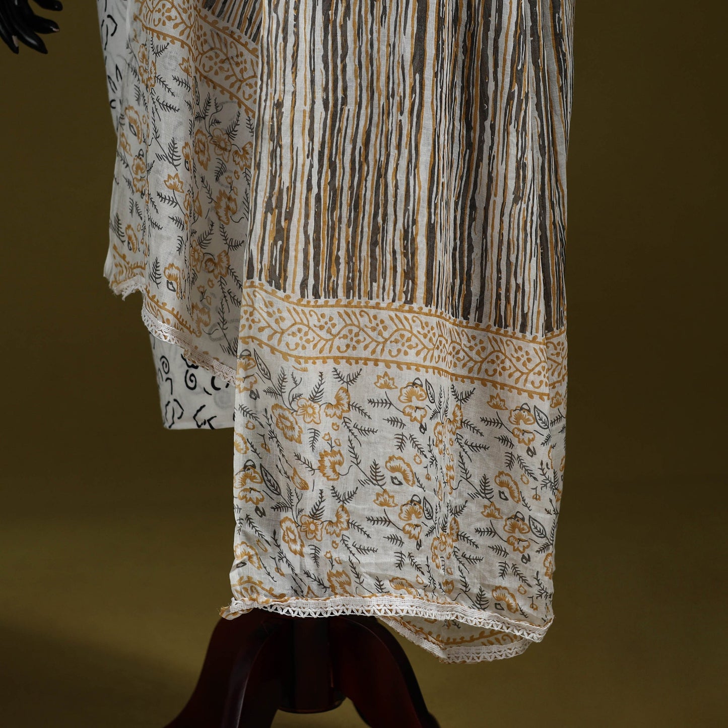 Cotton jaipur printed dupatta 96 - handcrafted