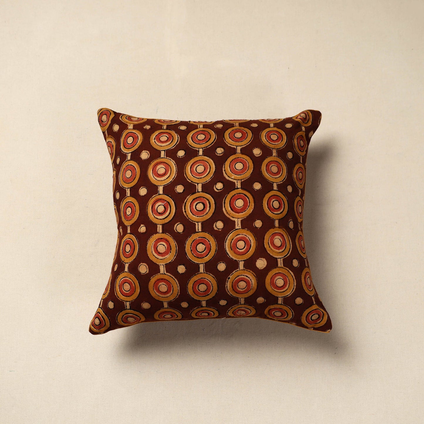 Block Print Cotton Kalamkari Cushion Cover