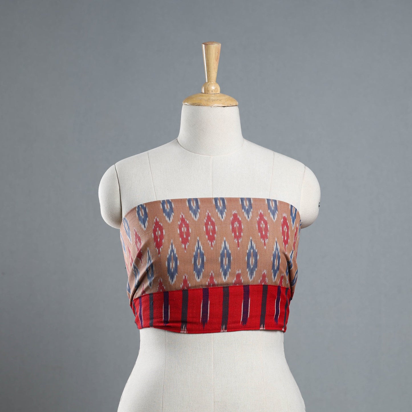 Buy Brown Cotton Pochampally Ikat Blouse Piece