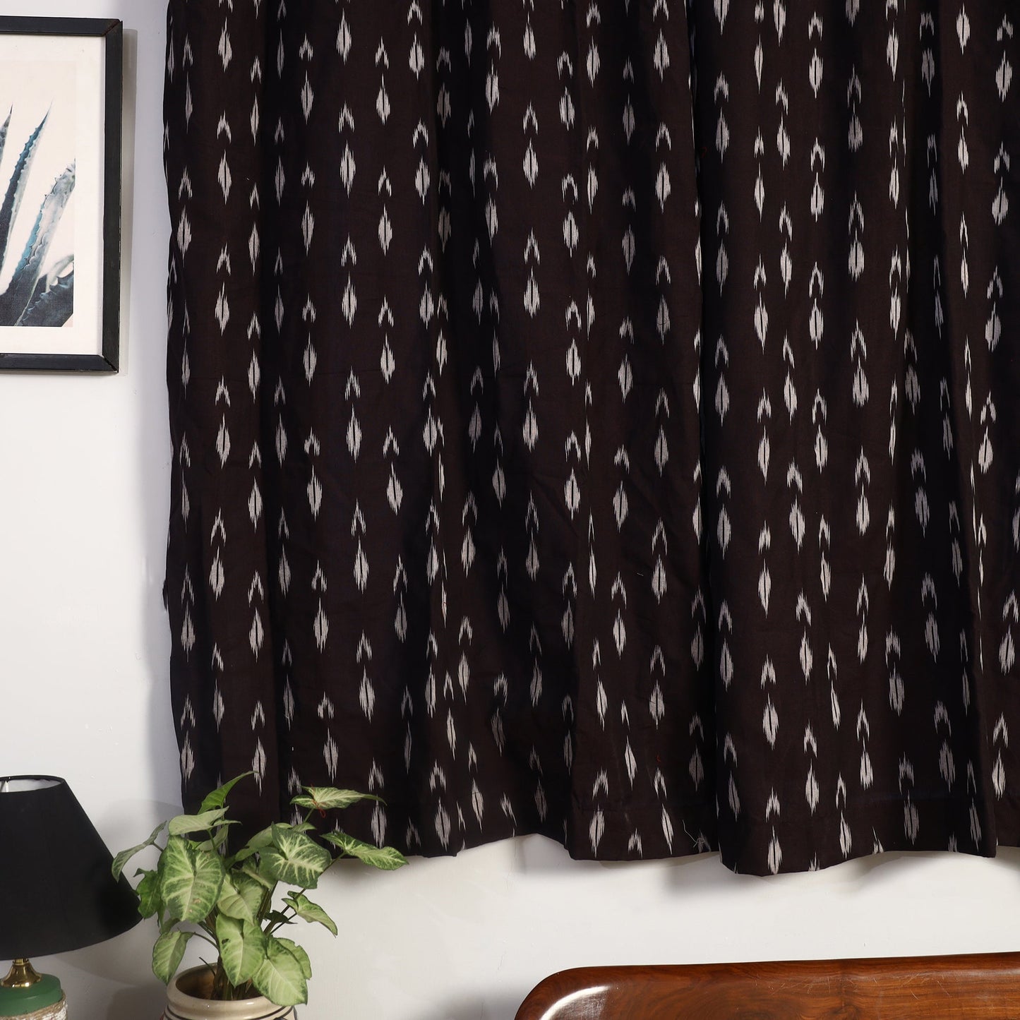 Buy Cotton Window Brown Pochampally Ikat Curtain