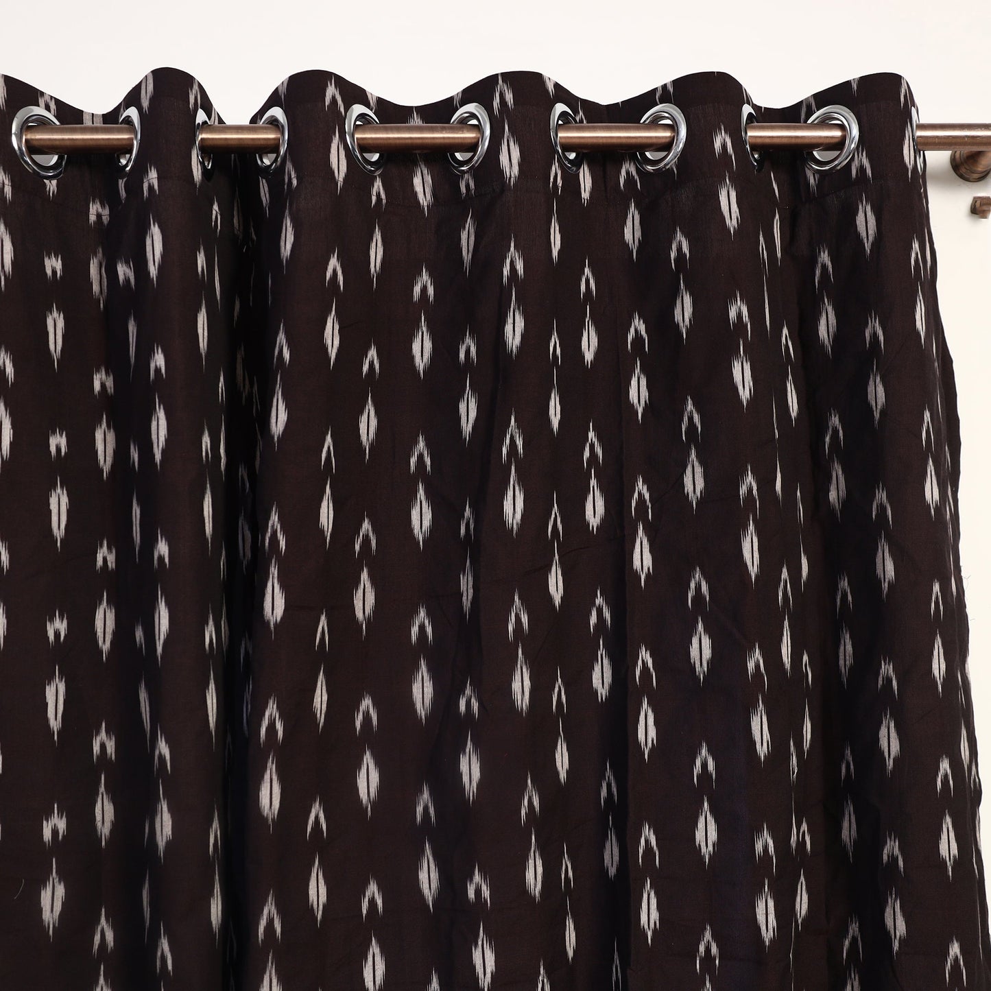 Buy Cotton Window Brown Pochampally Ikat Curtain