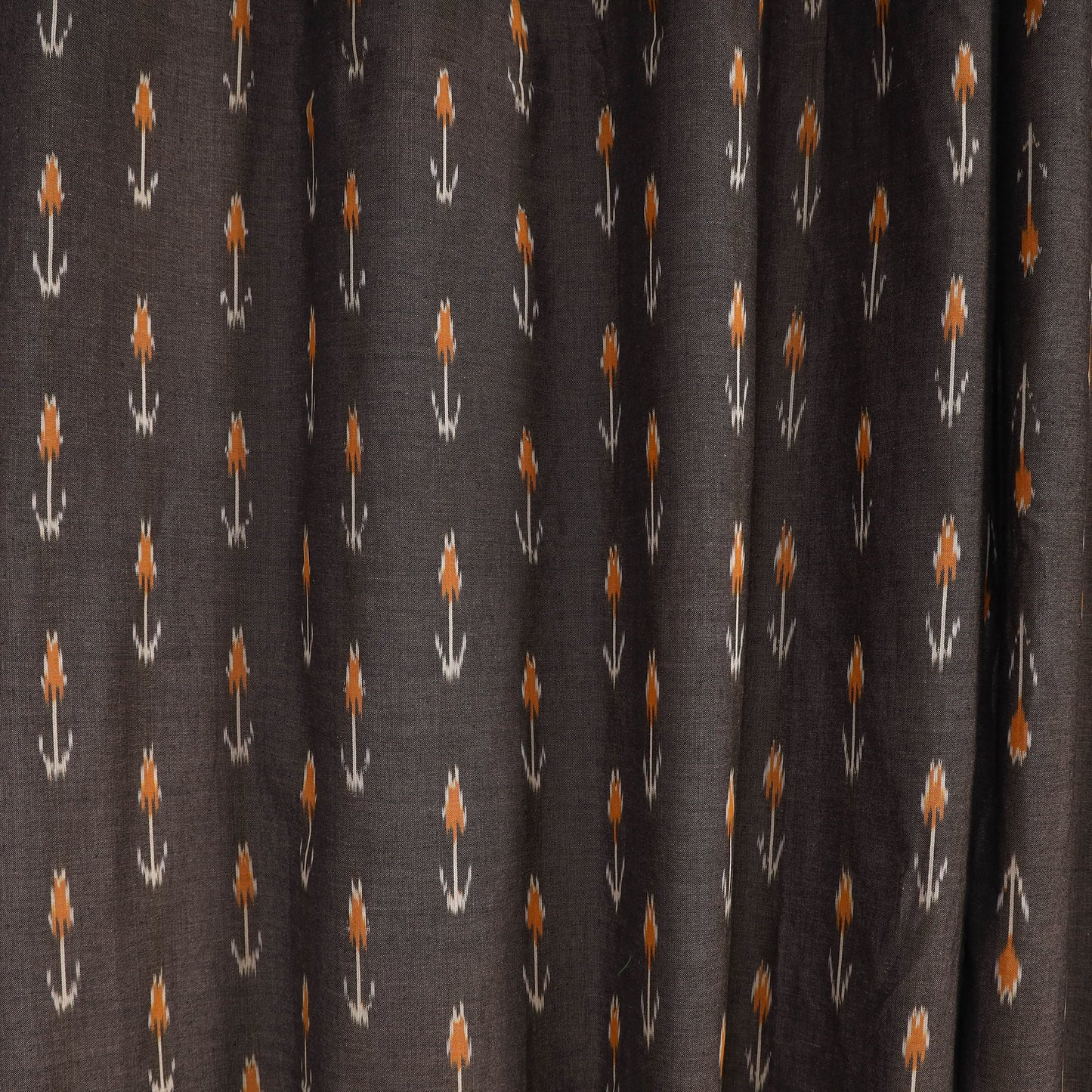 Brown - cotton window pochampally ikat curtain (5 x 3 feet)