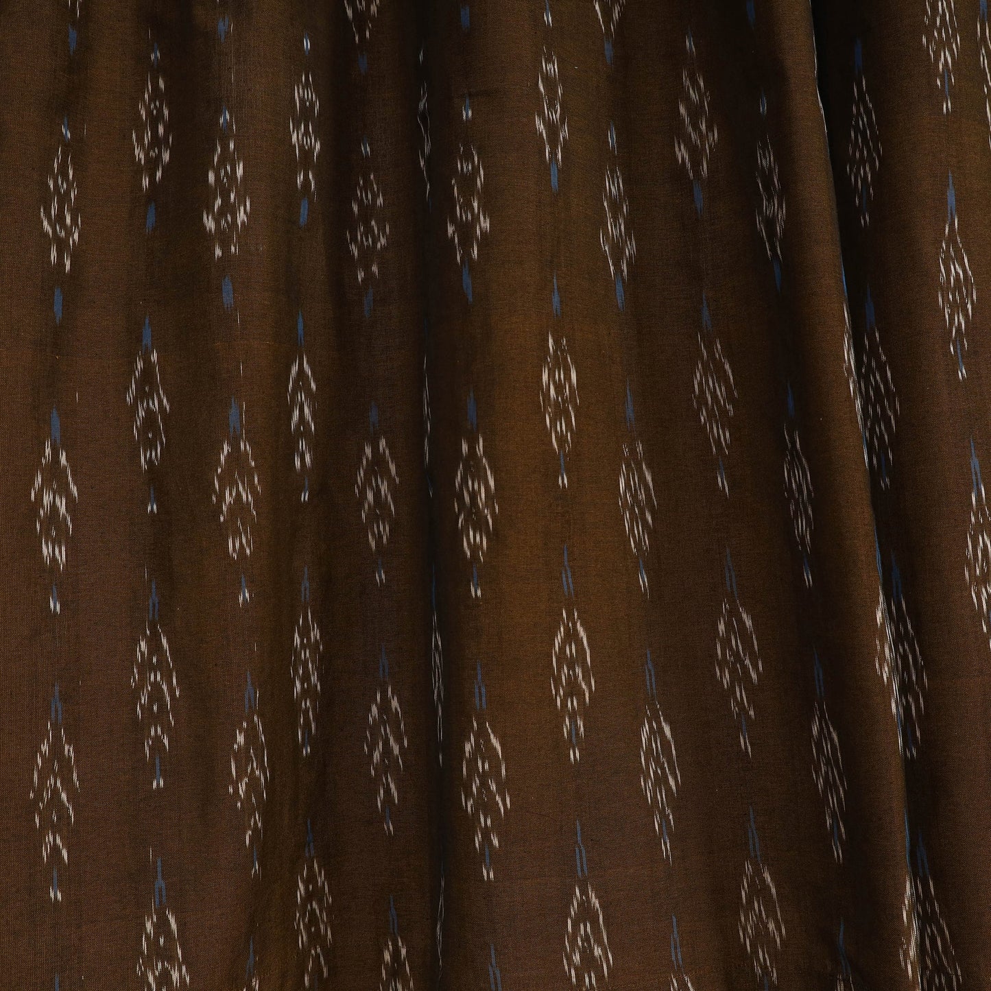 Brown - cotton window pochampally ikat curtain (5 x 3 feet)