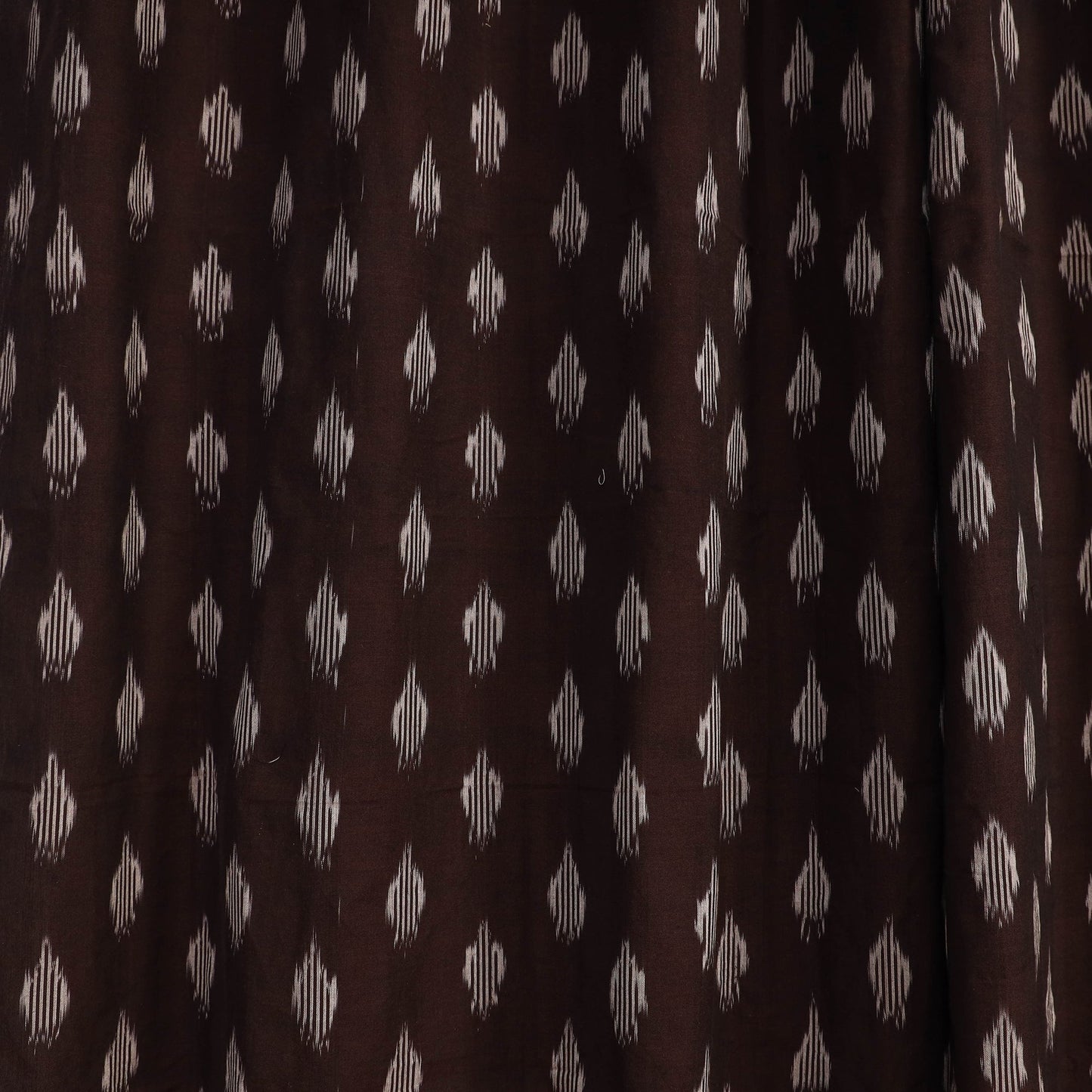 Brown - cotton window pochampally ikat curtain (5 x 3 feet)