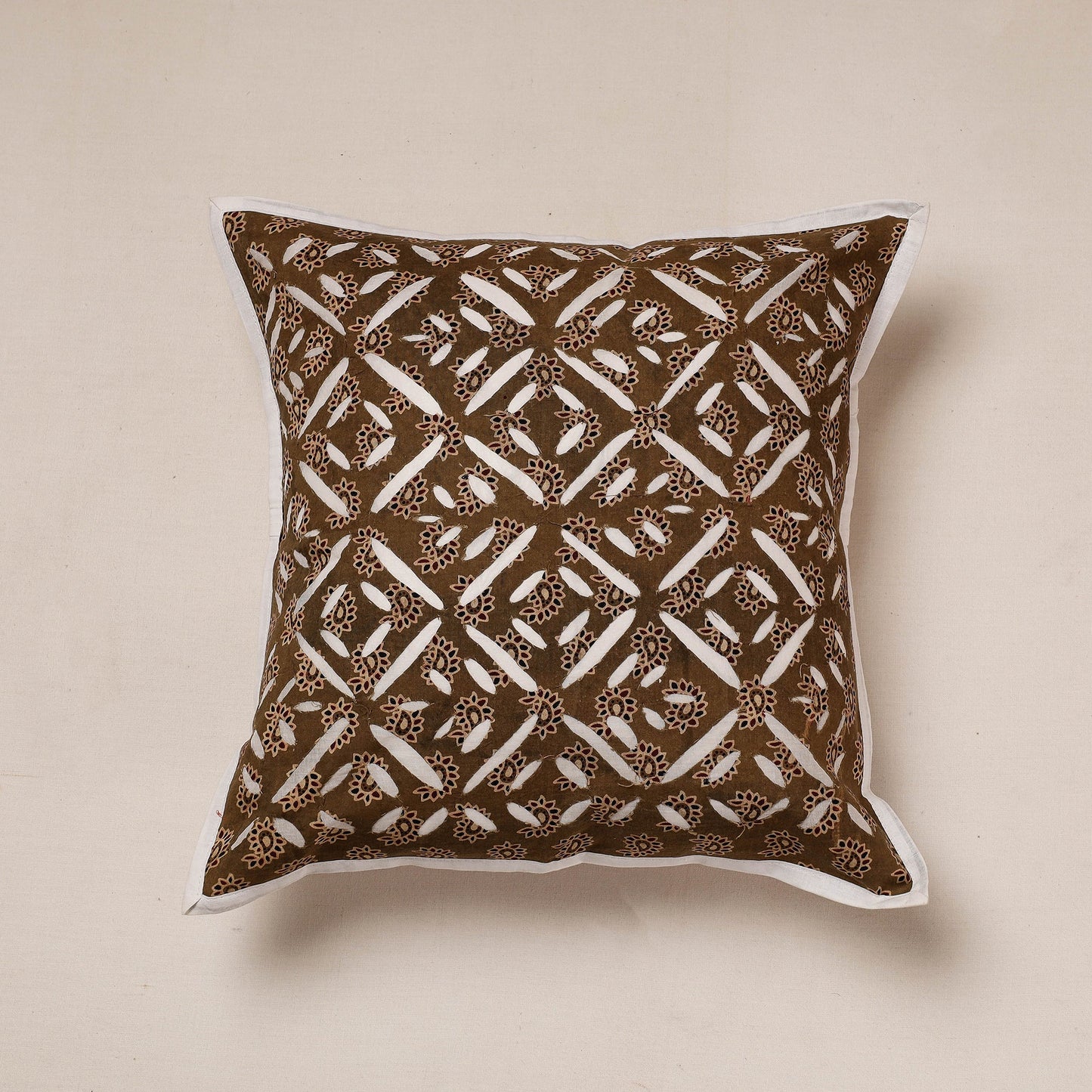 Cutwork Cotton Applique Cushion Cover