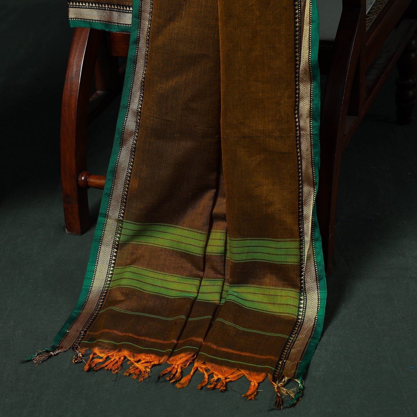 Dharwad cotton 3pc unstitched dress material with thread