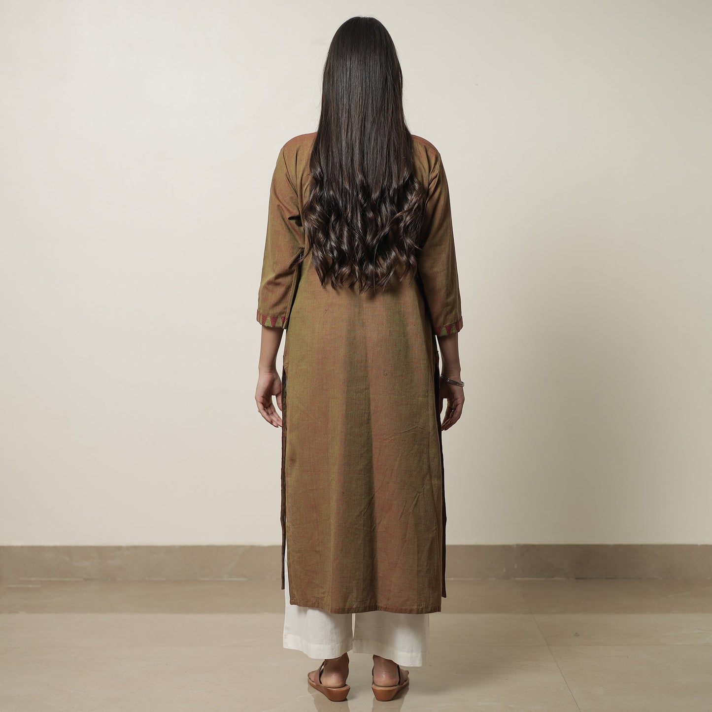 Dharwad Cotton Kurta with Jacquard Patchwork 19 Online at iTokri.com