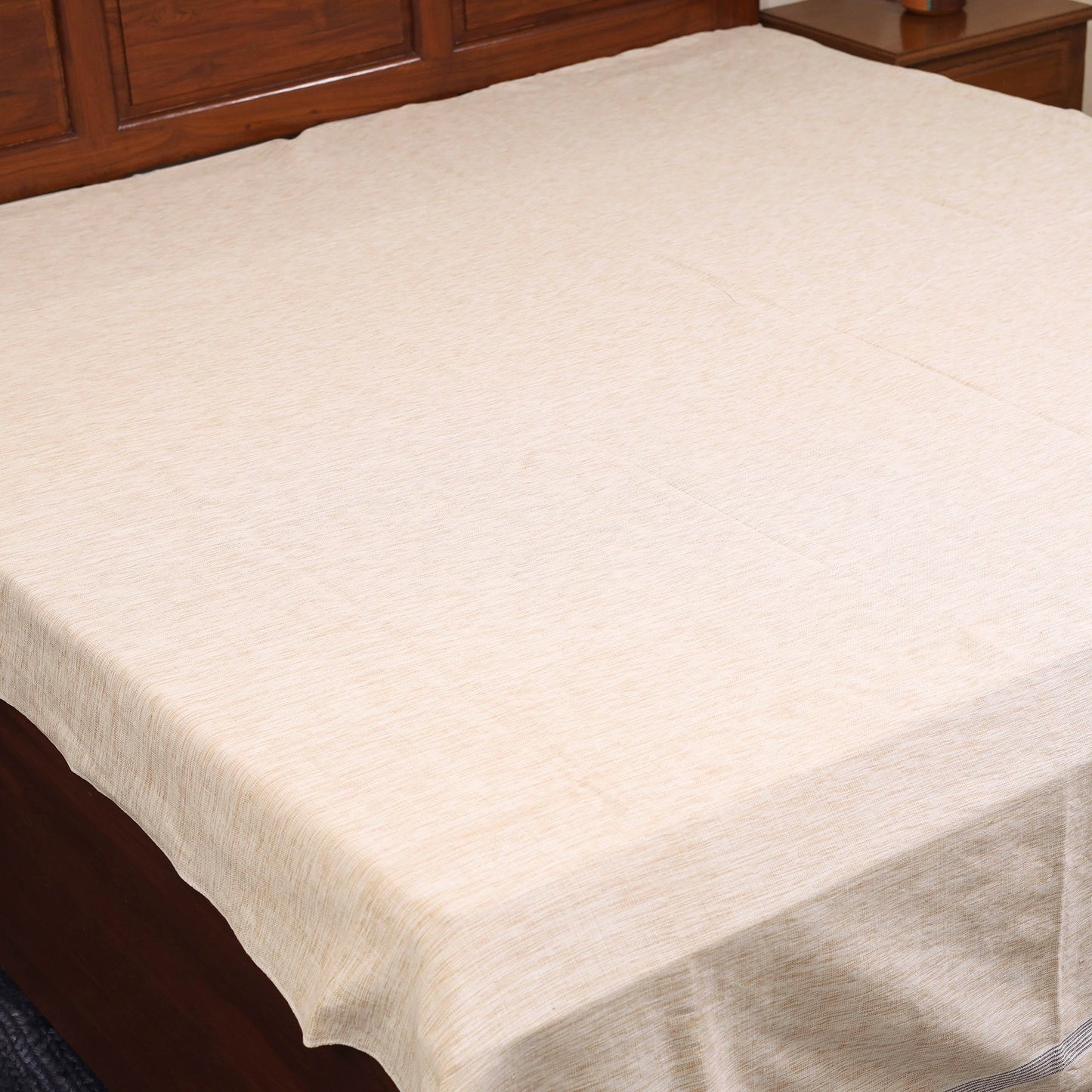 Brown - double handloom cotton bed sheet (108 x 90 in) 17