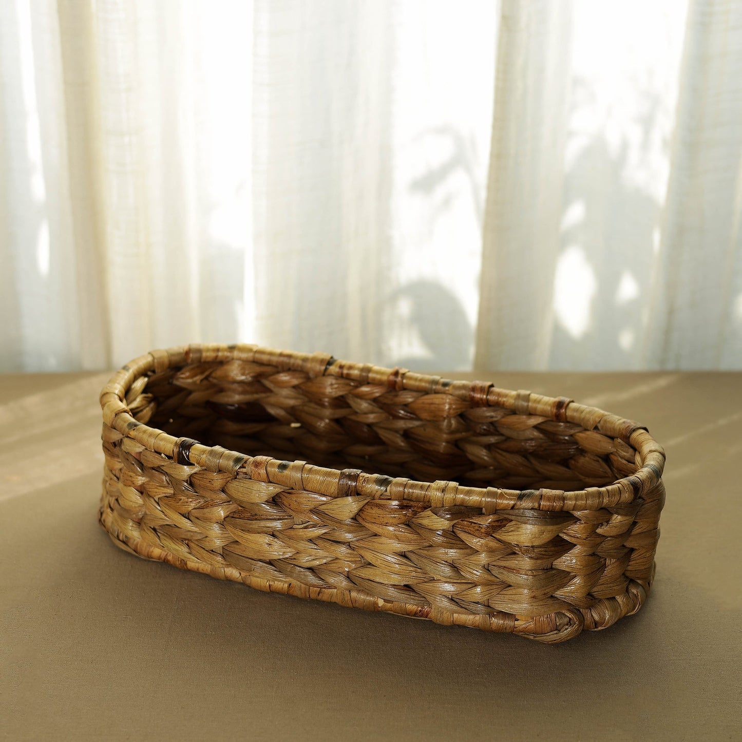 Brown Natural Handmade Water Hyacinth Tray
