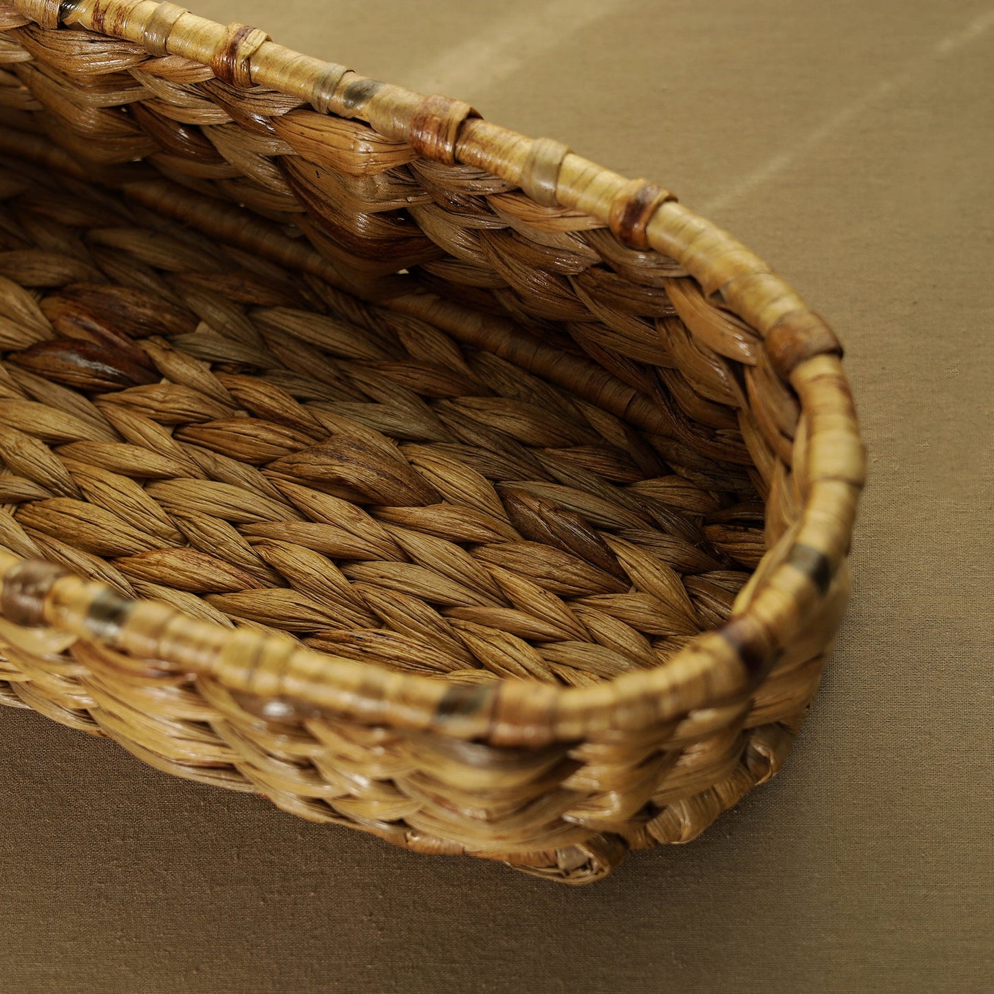 Brown Natural Handmade Water Hyacinth Tray