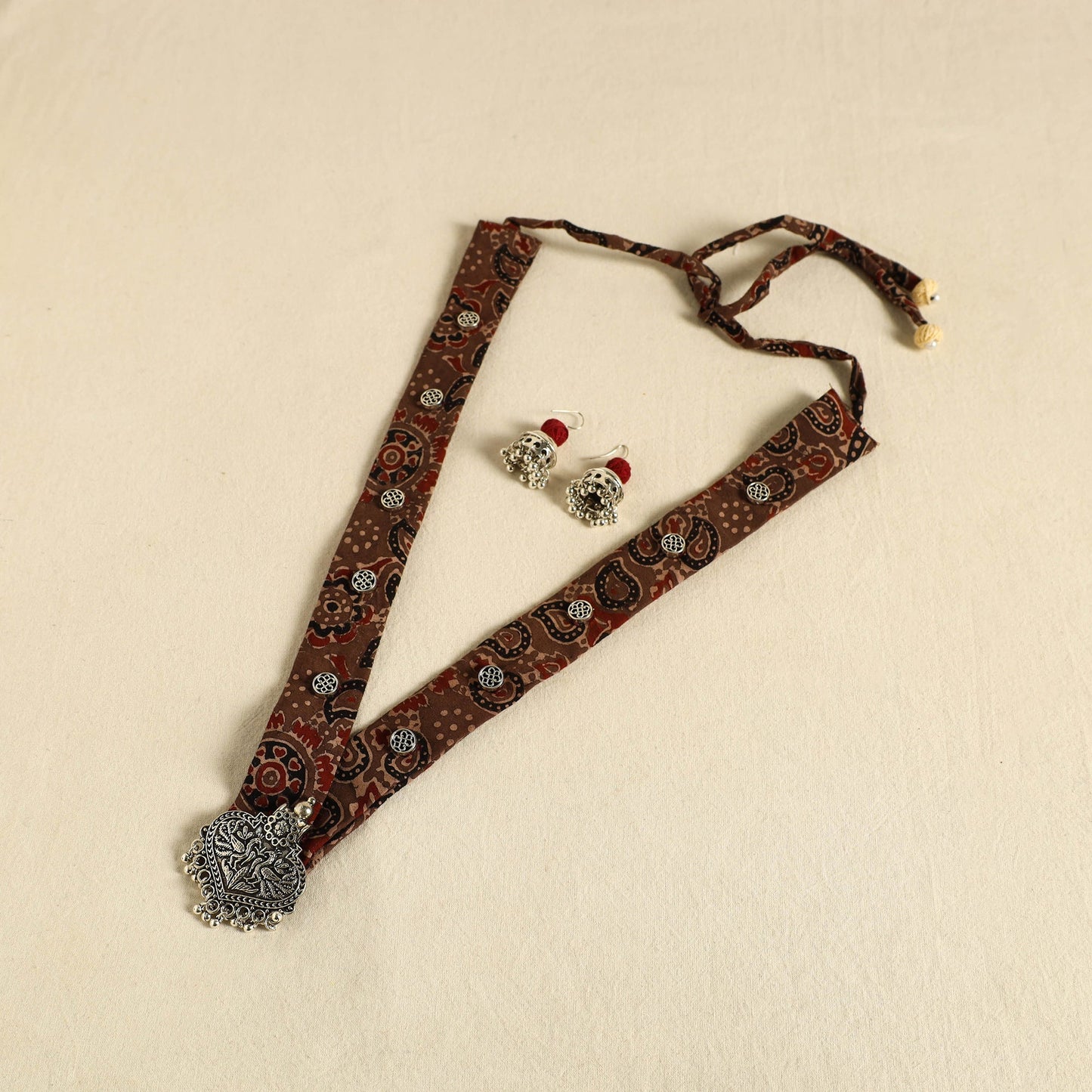 Buy Fabart German Silver Necklace Set