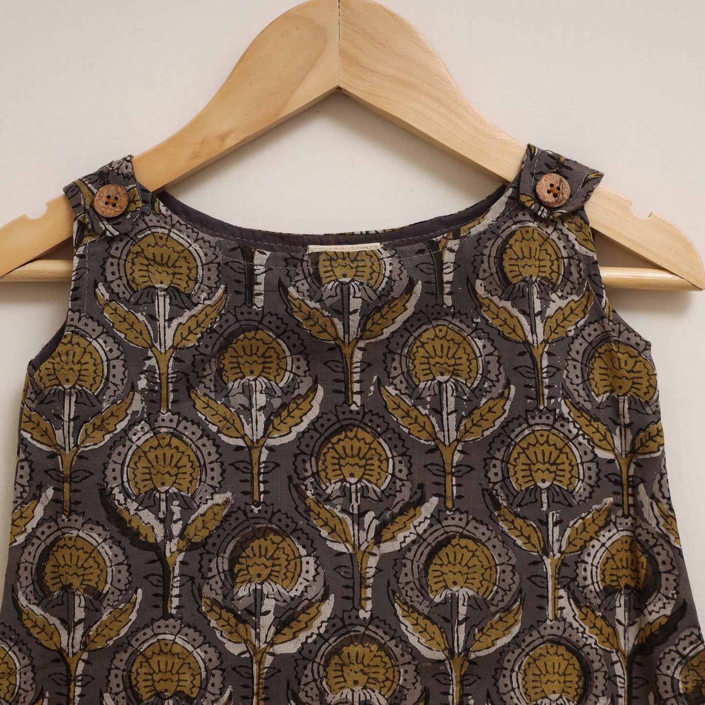 Hand bagru cotton baby girl dress (6-12 months) 04