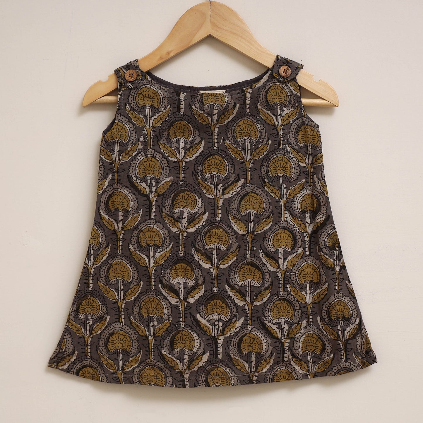 Hand bagru cotton baby girl dress (6-12 months) 04