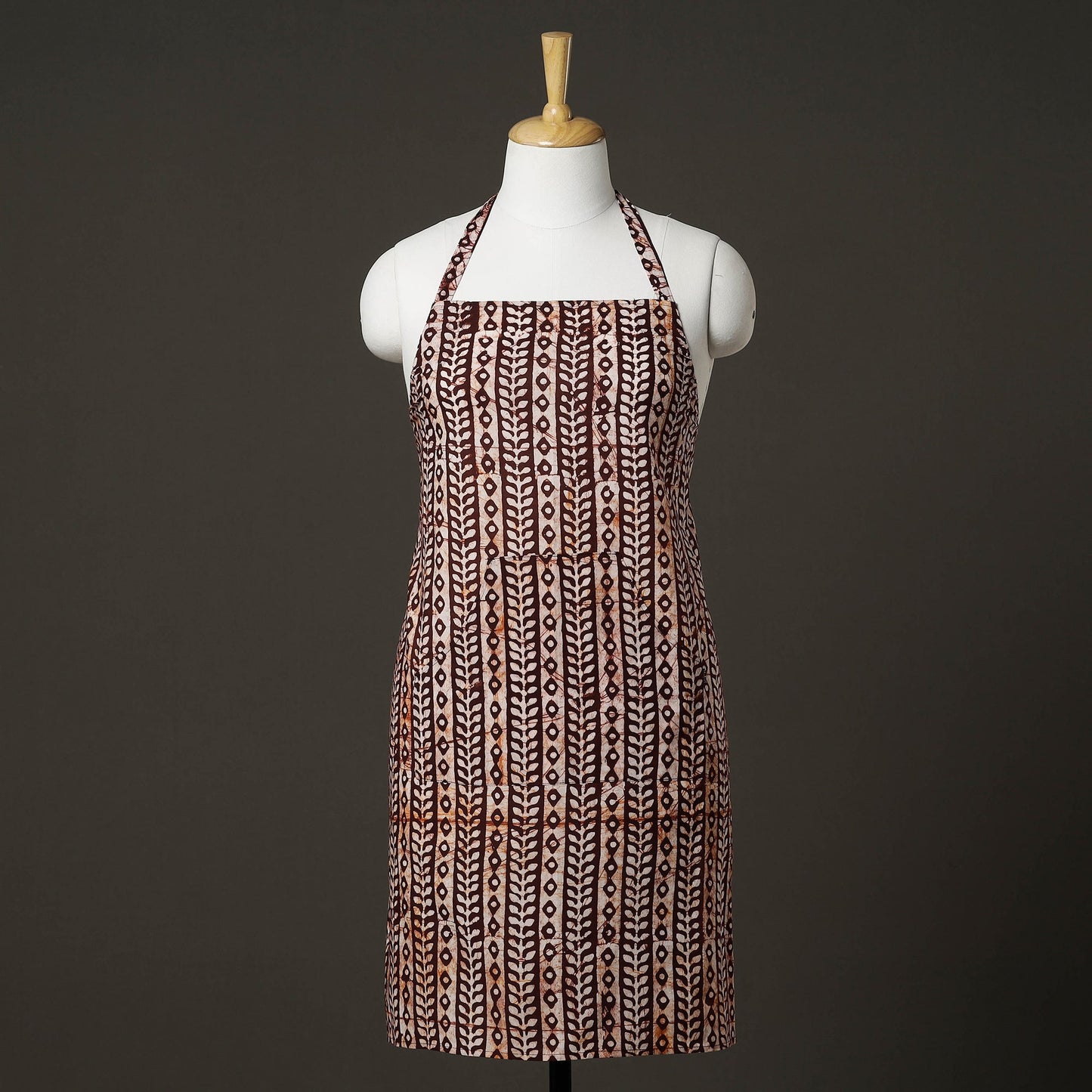 Hand Batik Printed Cotton Apron with Pocket