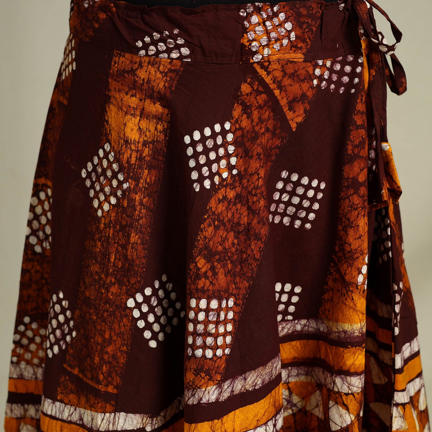 Buy Hand Batik Print Running Stitch Cotton Long Skirt