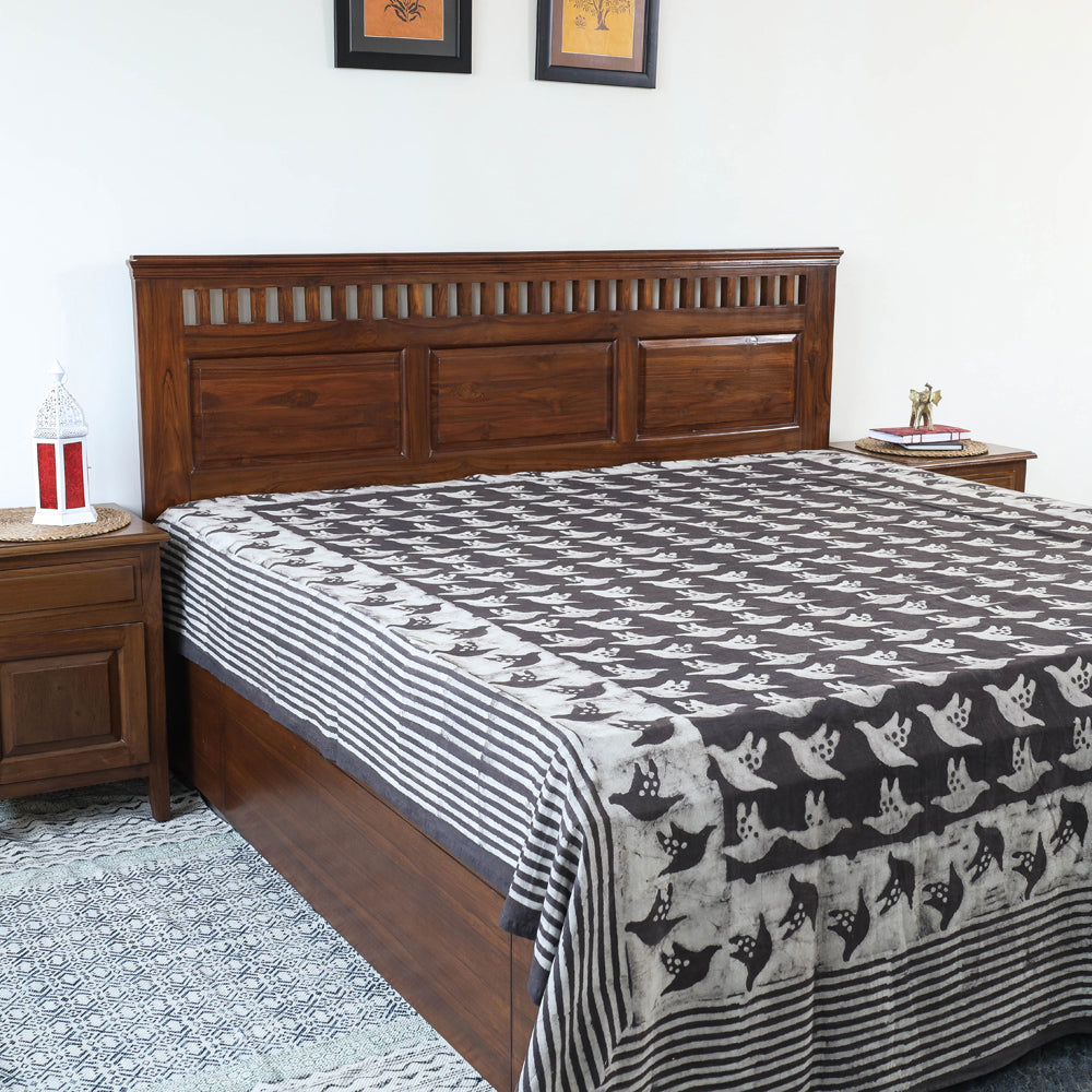 Block Art Print Cotton Double Bindaas Bed Sheet