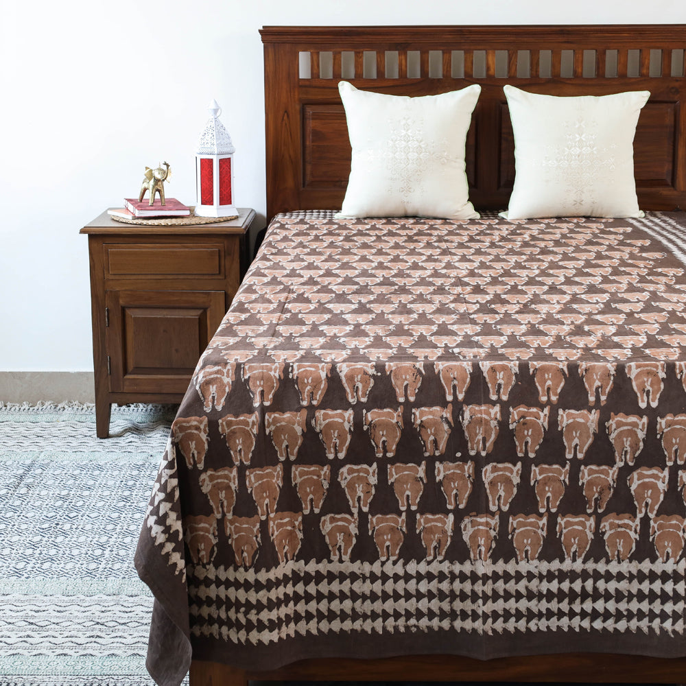 Block Art Print Cotton Single Bindaas Bed Sheet