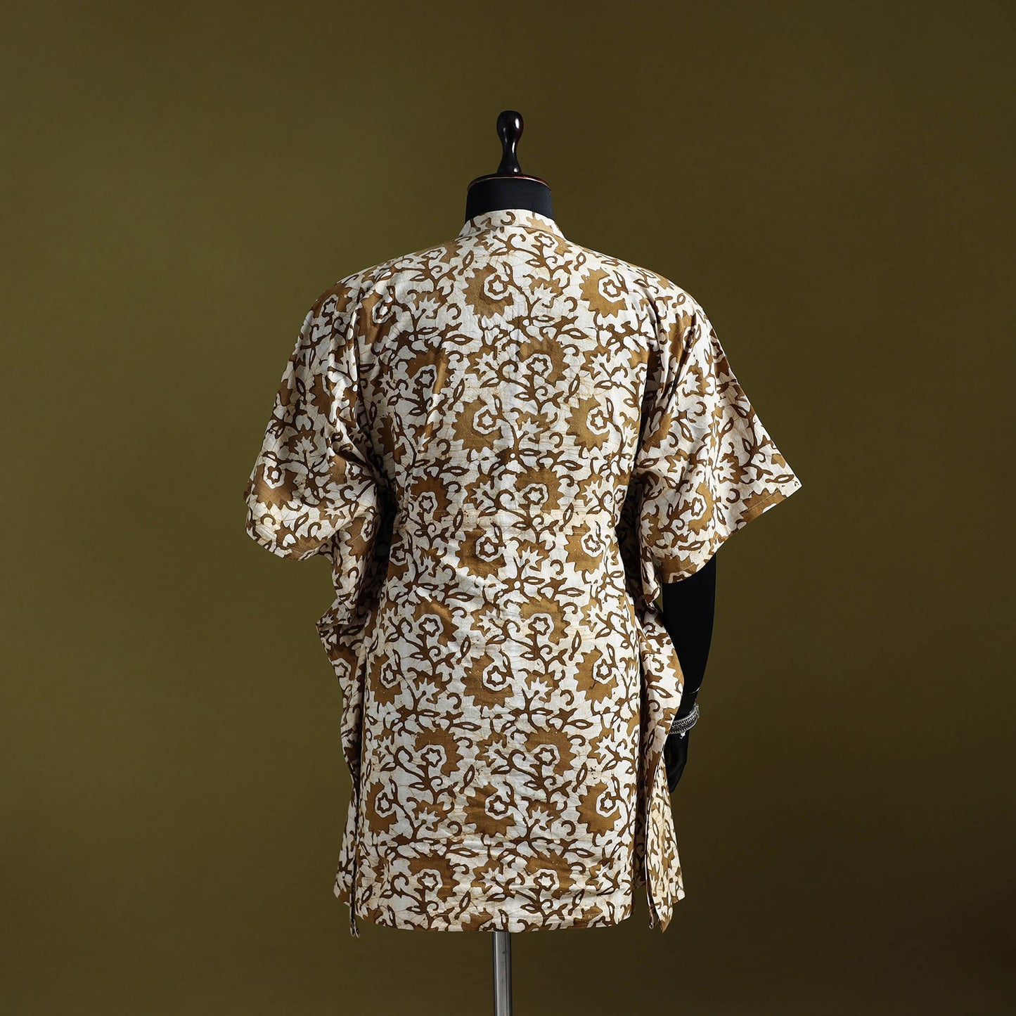 Hand batik cotton medium kaftan 34 - handcrafted
