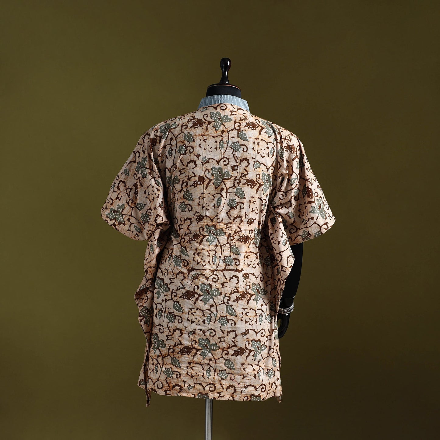Hand batik cotton medium kaftan 44 - handcrafted
