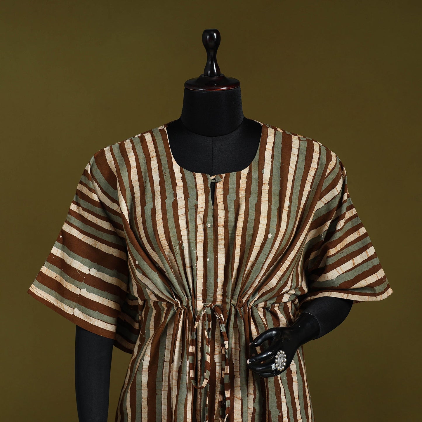 Hand batik cotton medium kaftan 60 - handcrafted