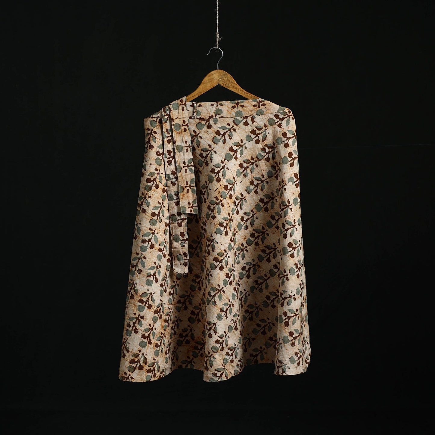 Hand block batik print cotton wrap around skirt 20