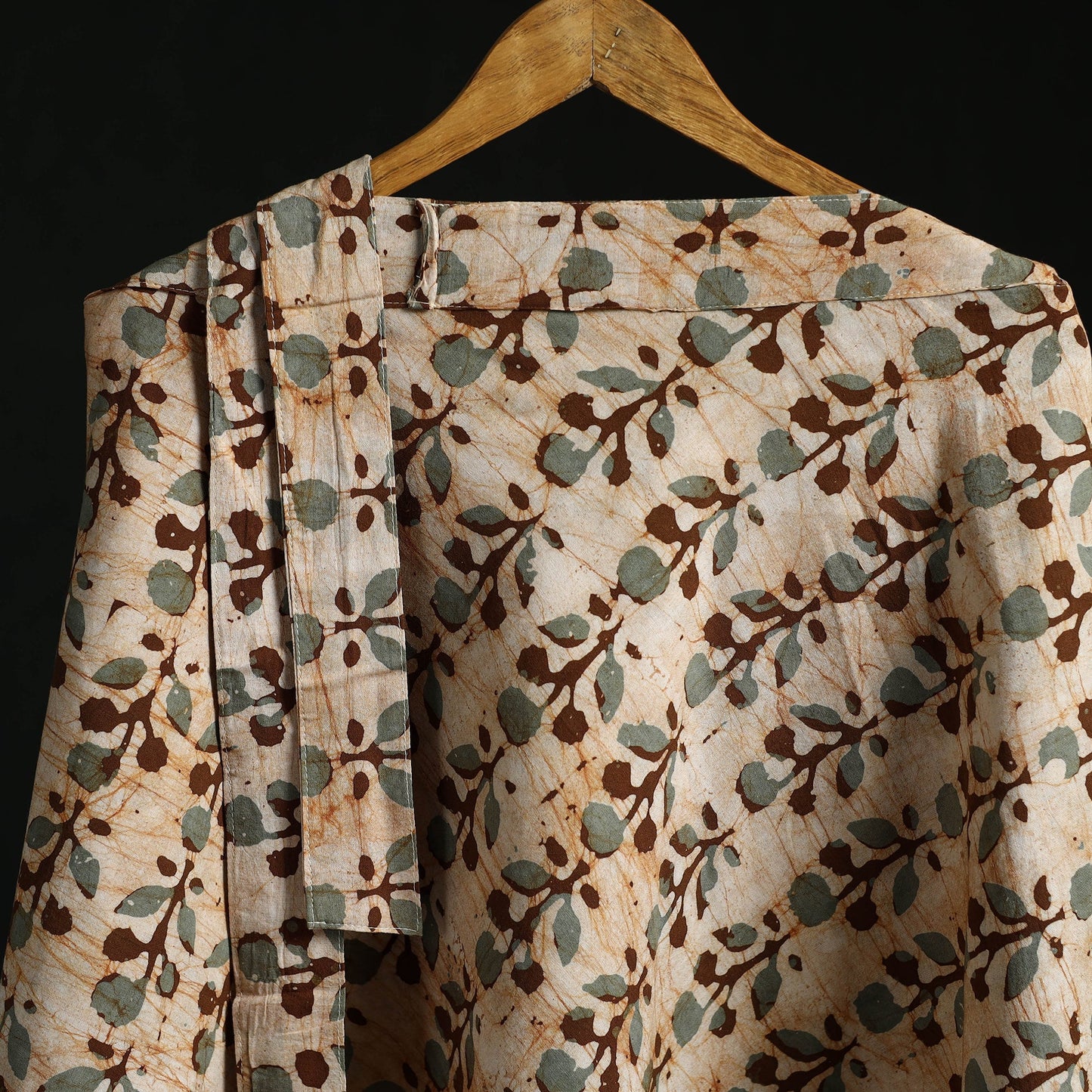 Hand block batik print cotton wrap around skirt 20