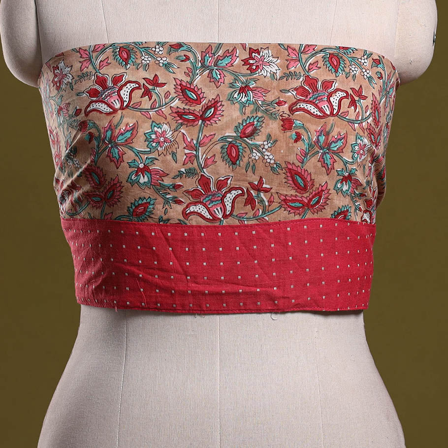 Hand block print cotton sanganeri blouse piece 80