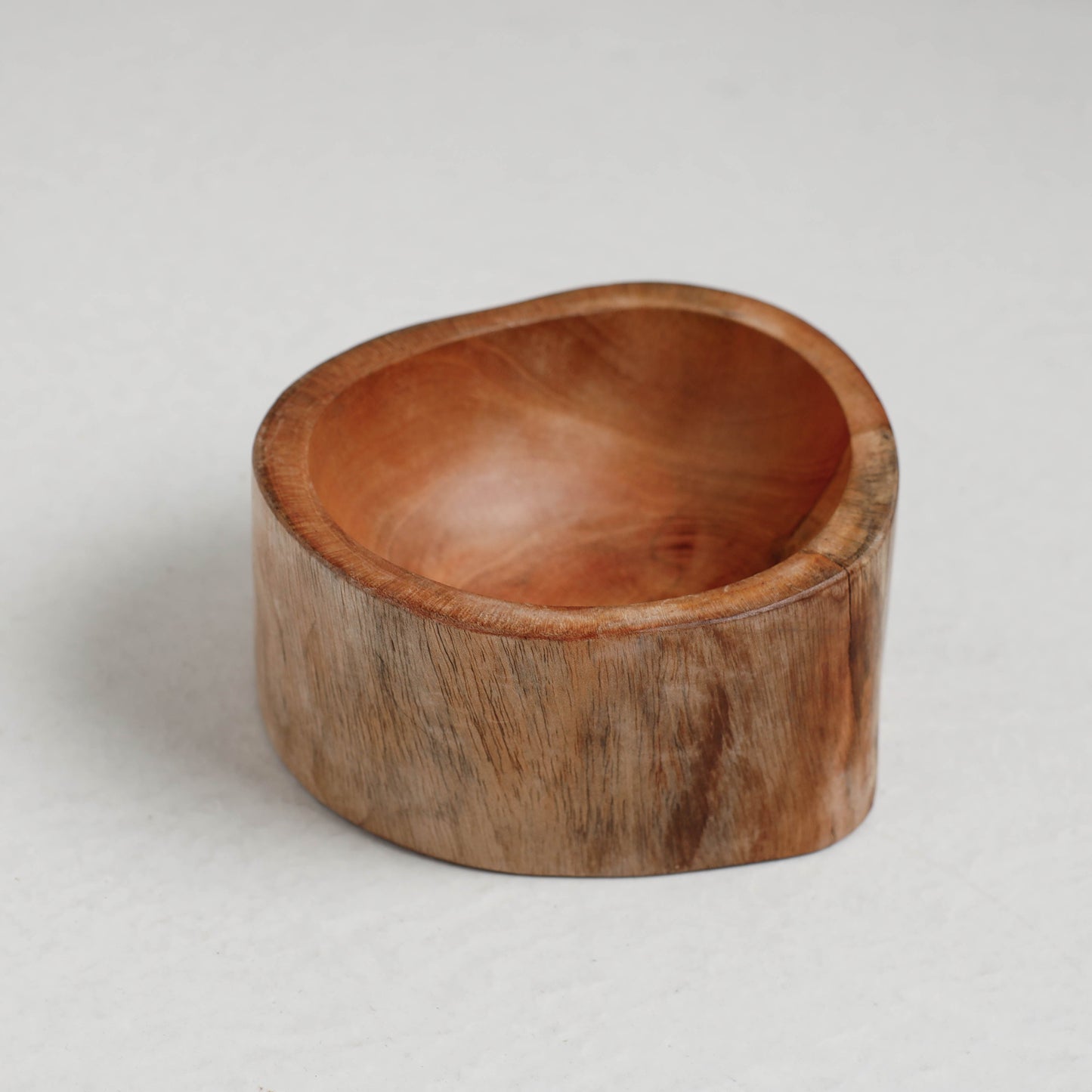 Brown Handcarved Natural Mahogany Wooden Bowl