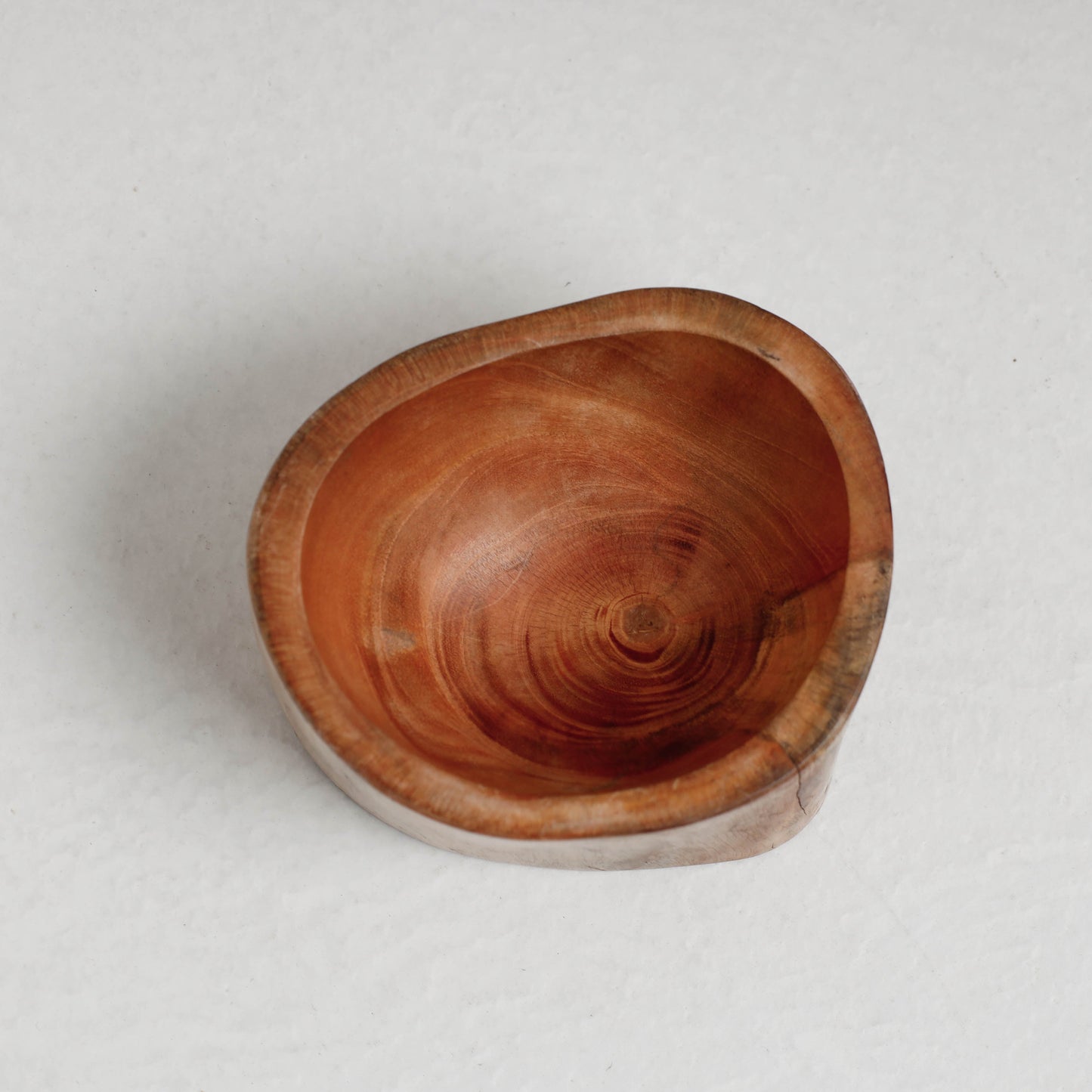 Brown Handcarved Natural Mahogany Wooden Bowl