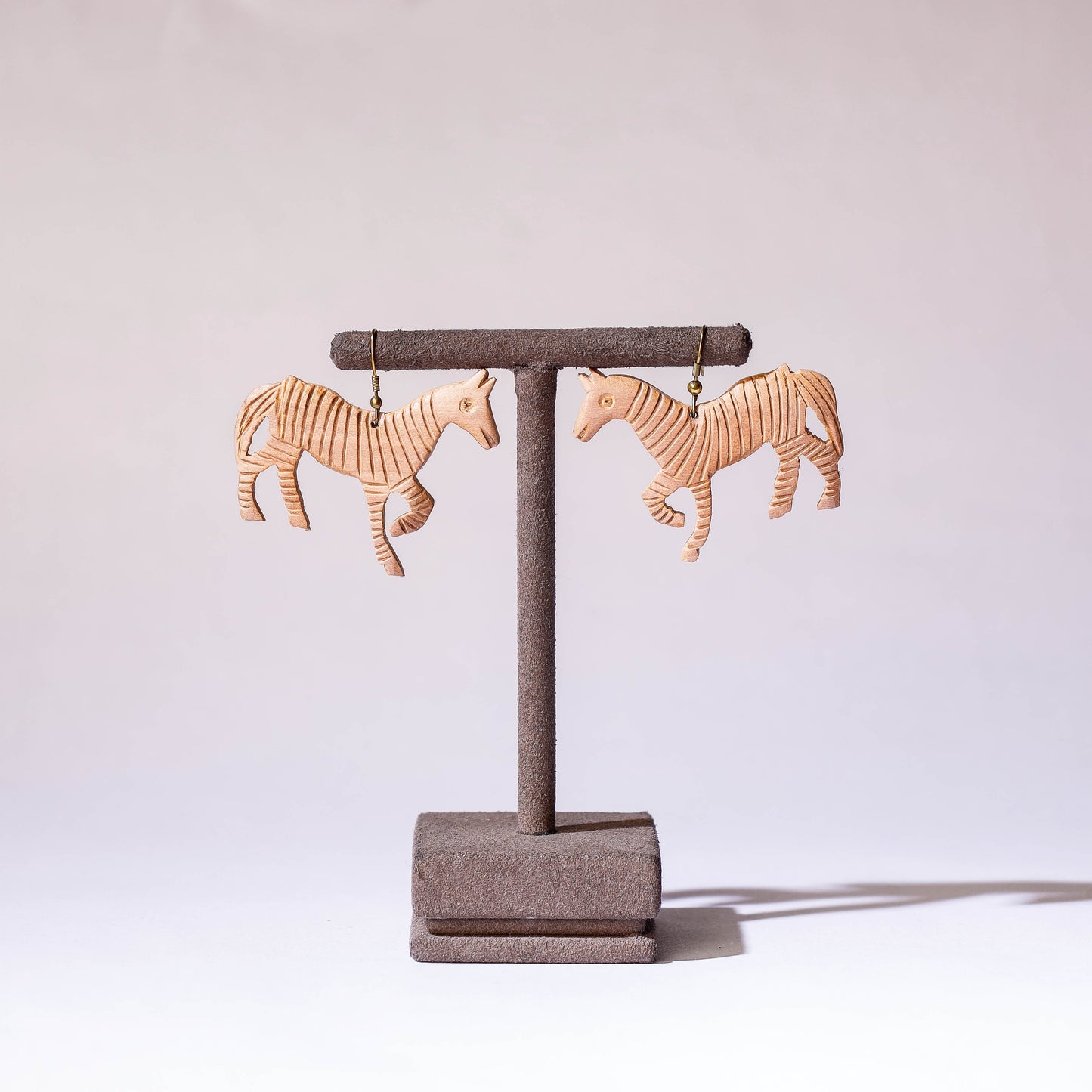 Hand Carved Wooden Earrings