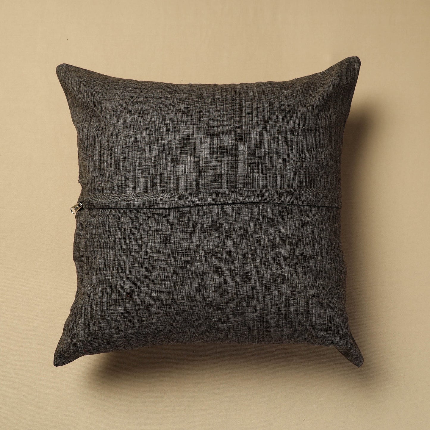 Hand Embroidery Plain Cotton Cushion Cover (16 x 16 in)